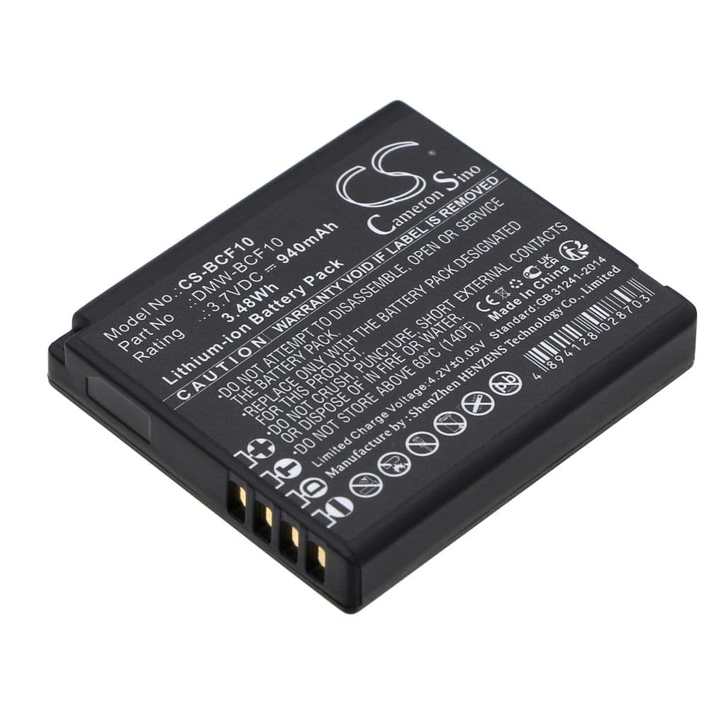 Batteri til DMW-BCF10(E) erstatningsbatteri