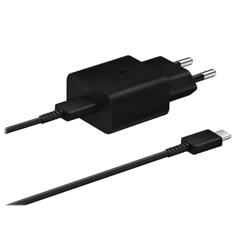 Samsung USB-C Hurtiglader & USB-C Kabel, 15W - Svart