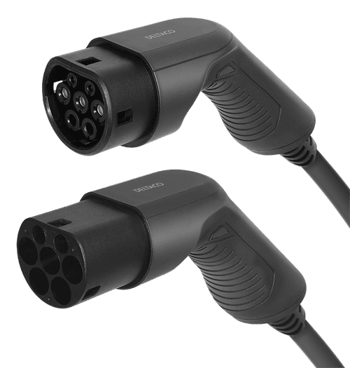 DELTACO e-Charge Ladekabel Elbil Type 2 - Type 2, 1 fase, 32A, 5m