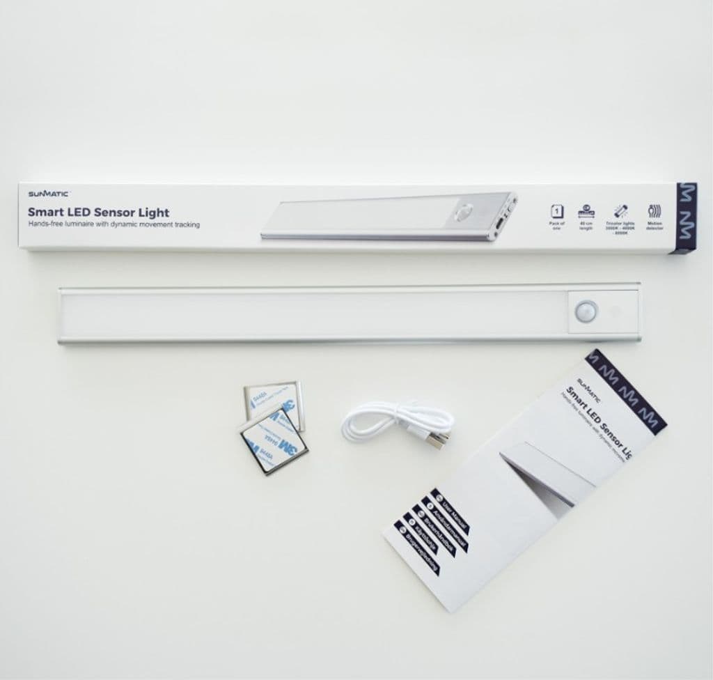 Sunmatic Sensorlampe LED 40cm 1-pakning - for skap og garderober med bevegelsessensor