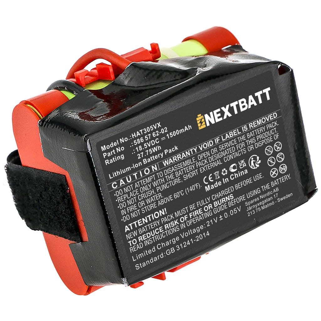 Batteri til Gardena McCulloch Rob R600 etc