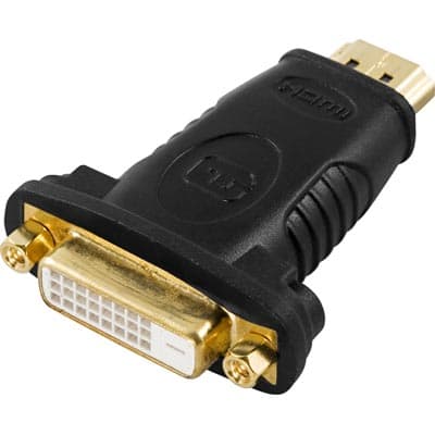 HDMI-adapter / HDMI 19-pin output til DVI-D input / 1080p i 60Hz / gullbelagte kontakter