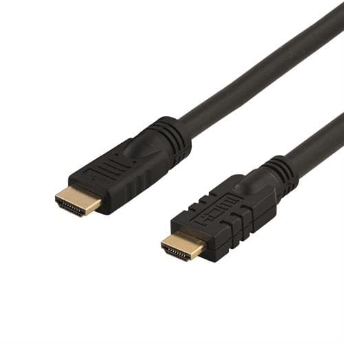 Deltaco HDMI-kabel, 15m, 4K, 3D, aktiv, svart