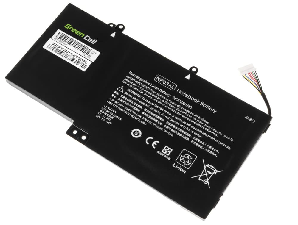 Green Cell-batteri til HP Pavilion x360 13-A 13-B osv., 11,4 V 3400 mAh