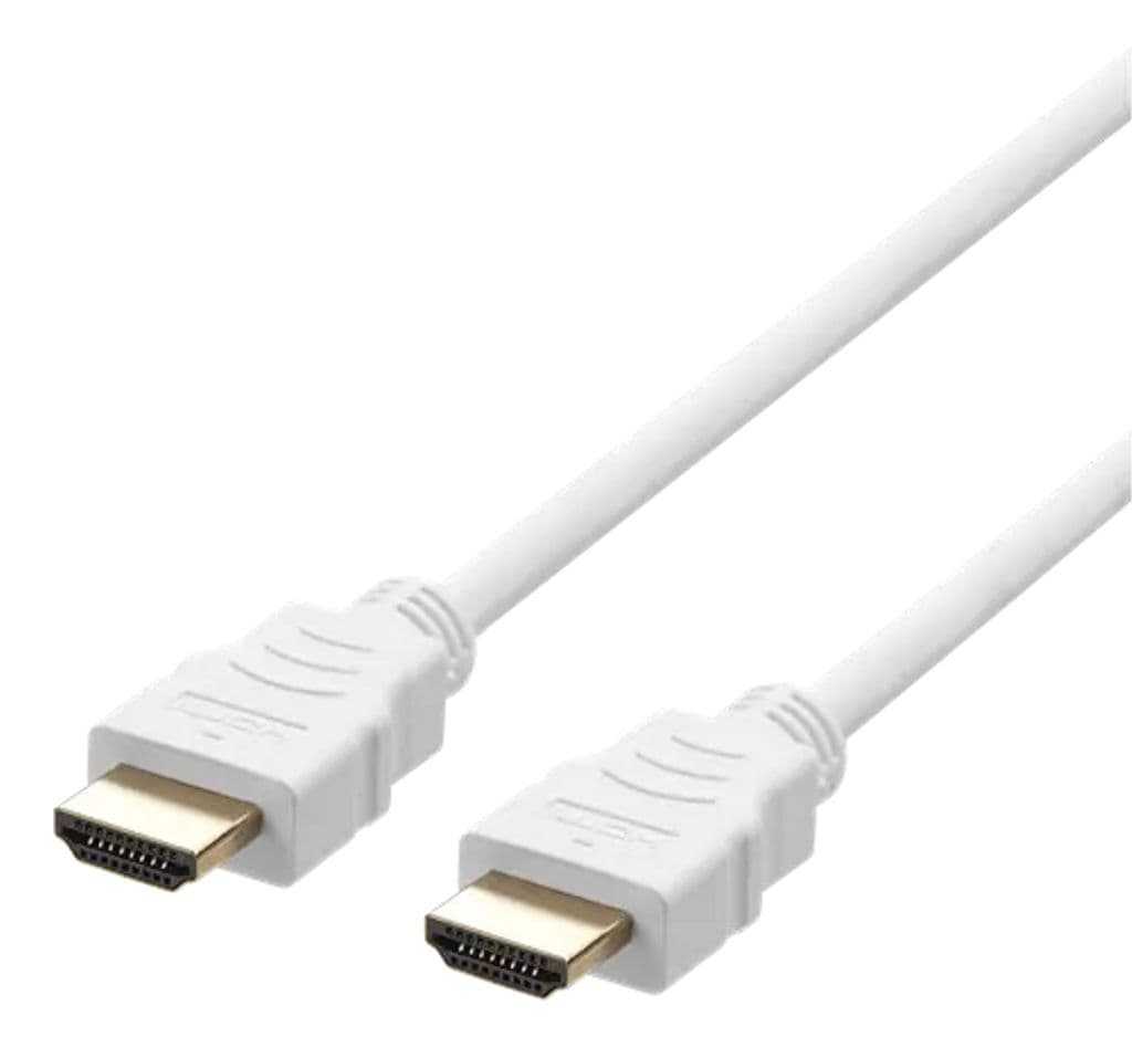 Deltaco Ultra High Speed HDMI til HDMI, 2m - Hvit