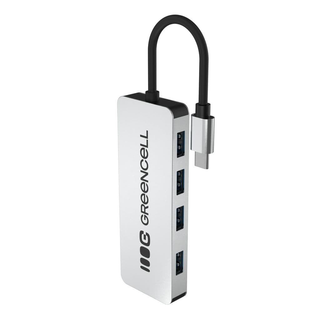 Greencell Basic USB-C-hub til 4x USB-A 3.0, 5 Gb/s