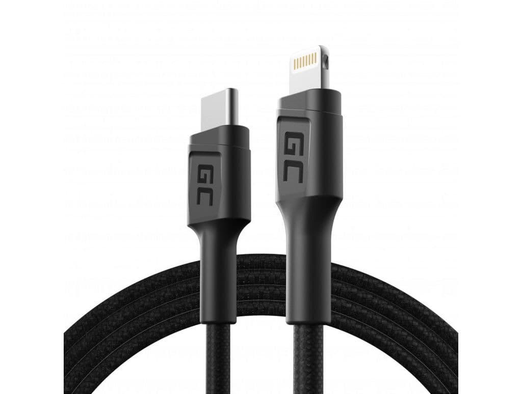 Green Cell Cable Power Stream, USB-C - Lightning, 1m PD (Apple MFi-sertifisert)
