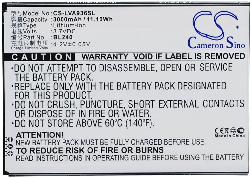 Batteri til Lenovo A936 etc