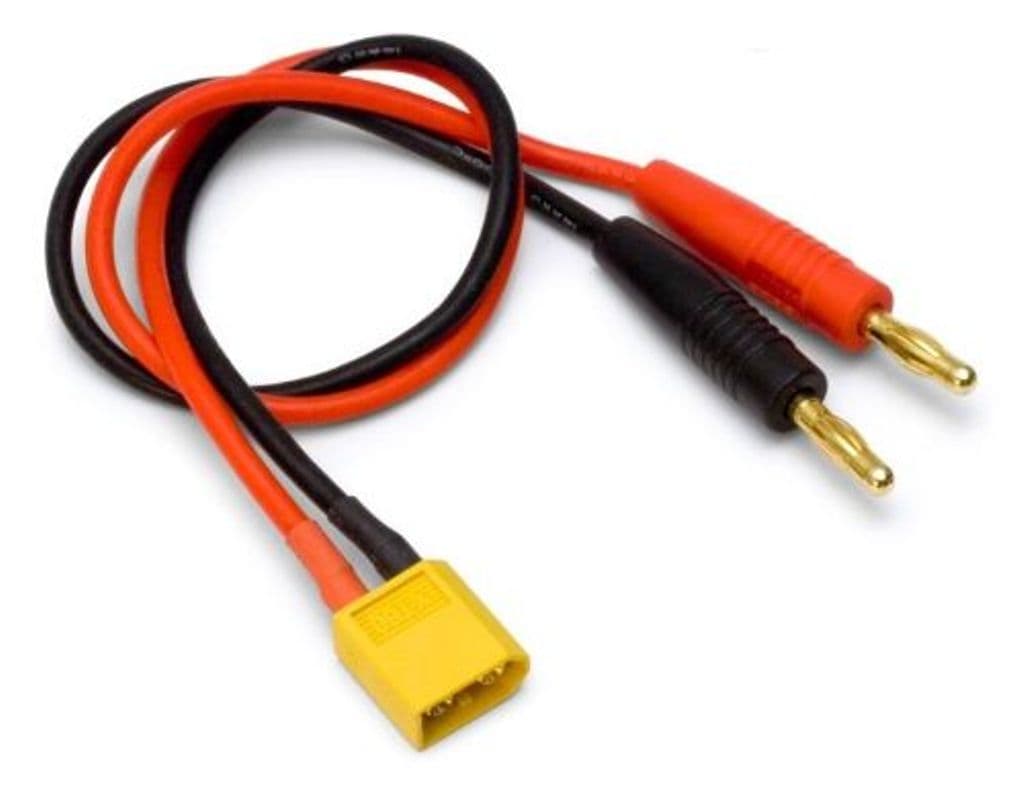 Ladekabel XT60 med 4mm bananplugger