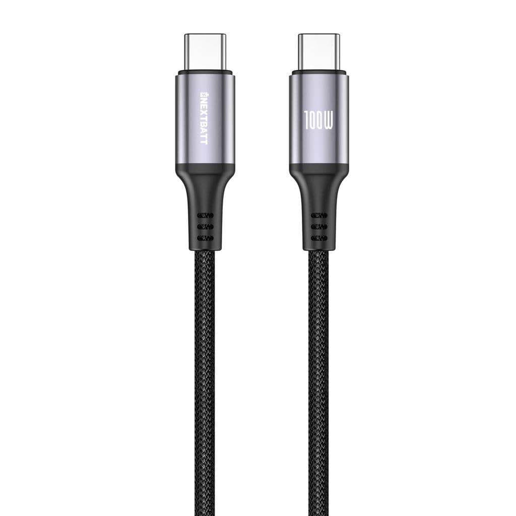 NEXTBATT USB-C til USB-C kabel 100W, 5A, 1m - Svart
