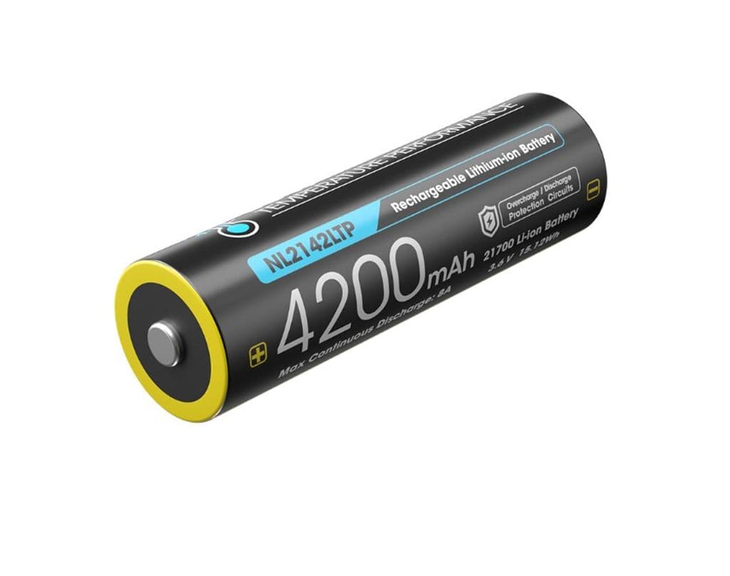 Nitecore NL2142LTP Li-ion 4200mAh 3,6V oppladbart 21700-batteri for lave temperaturer