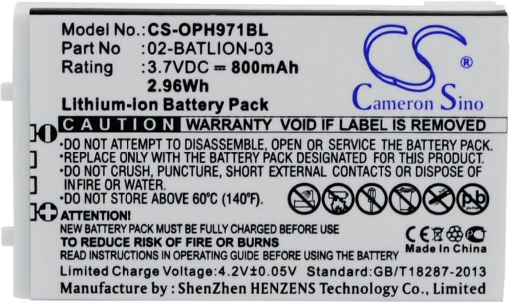 Batteri til Opticon OPL-7724 etc