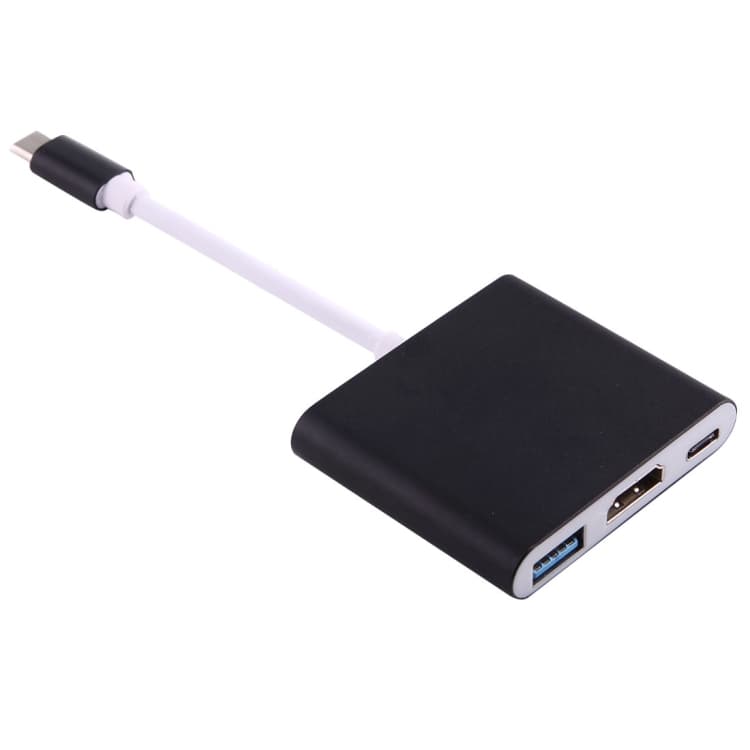 Adapter USB-C til HDMI - USB-A - USB-C - Svart