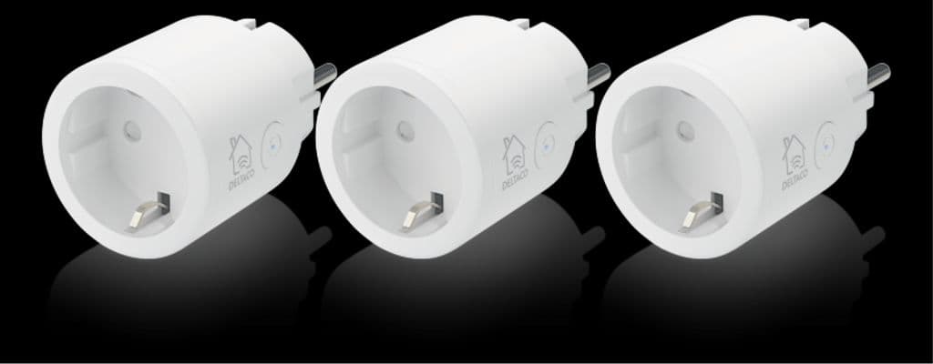 Deltaco Smart Home Smart Plug, WiFi, 10A - 3-pakning