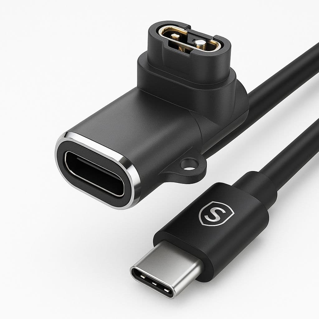 USB-C ladekabel og adapter for Garmin smartklokke