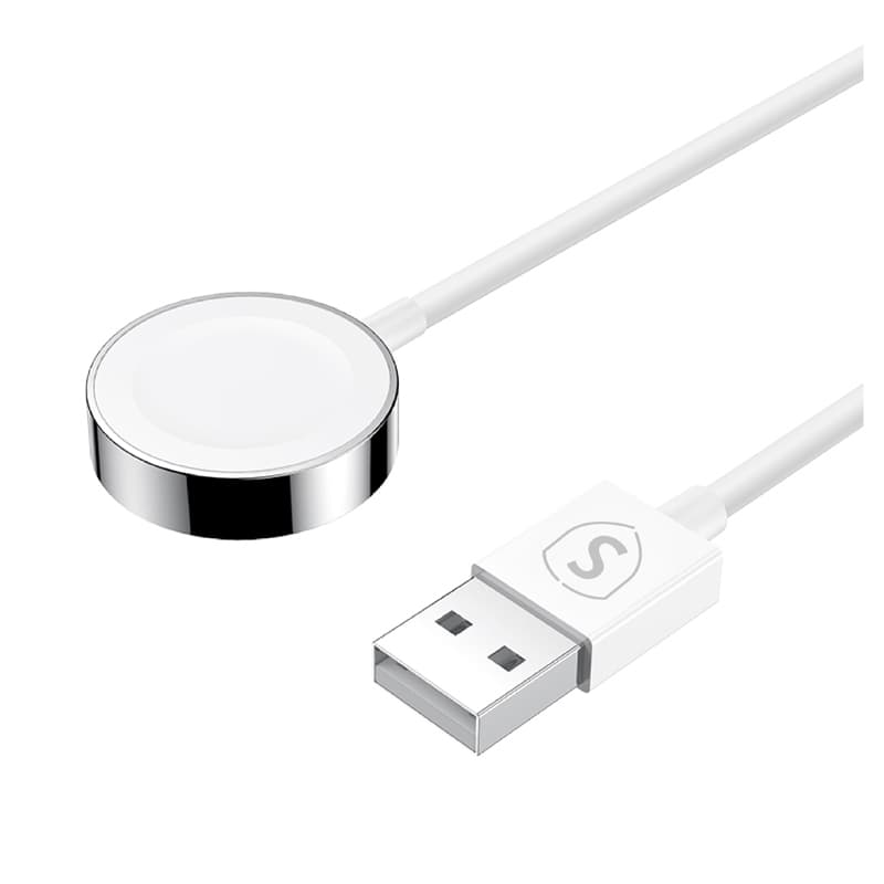 SiGN Magnetisk Trådløs Lader MagSafe for Apple Watch, 2.5W, 3A, 1.2m - Hvit