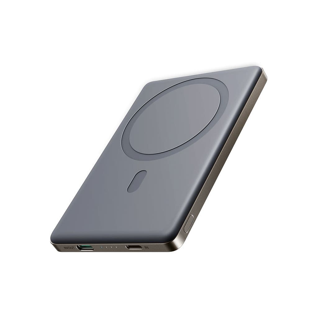 Trådløs magnetisk powerbank for iPhone, 5000mAh - Grå