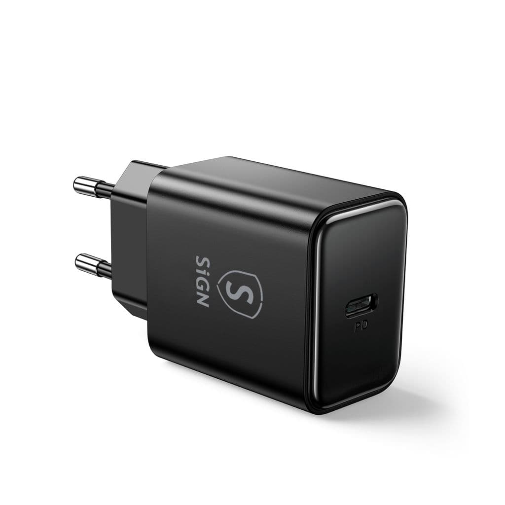SiGN USB-C PD Lader 20W - Svart