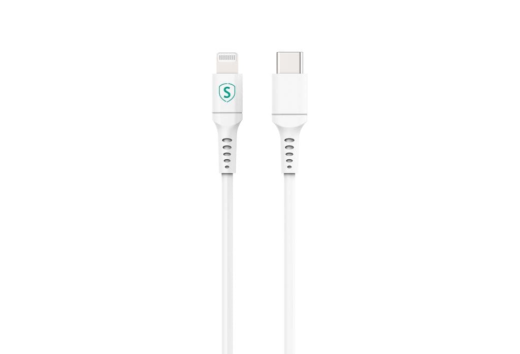 SiGN USB-C til Lightning-kabel 1m, MFi, 3A, 60W - Hvit