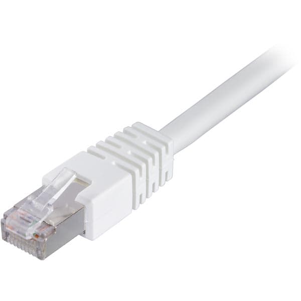 DELTACO Cat6 nettverkskabel, 0,3 m, hvit