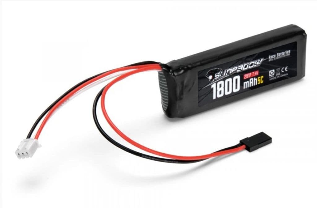 Sunpadow-mottakerbatteri Li-Po 7,4V 1800mAh 5C