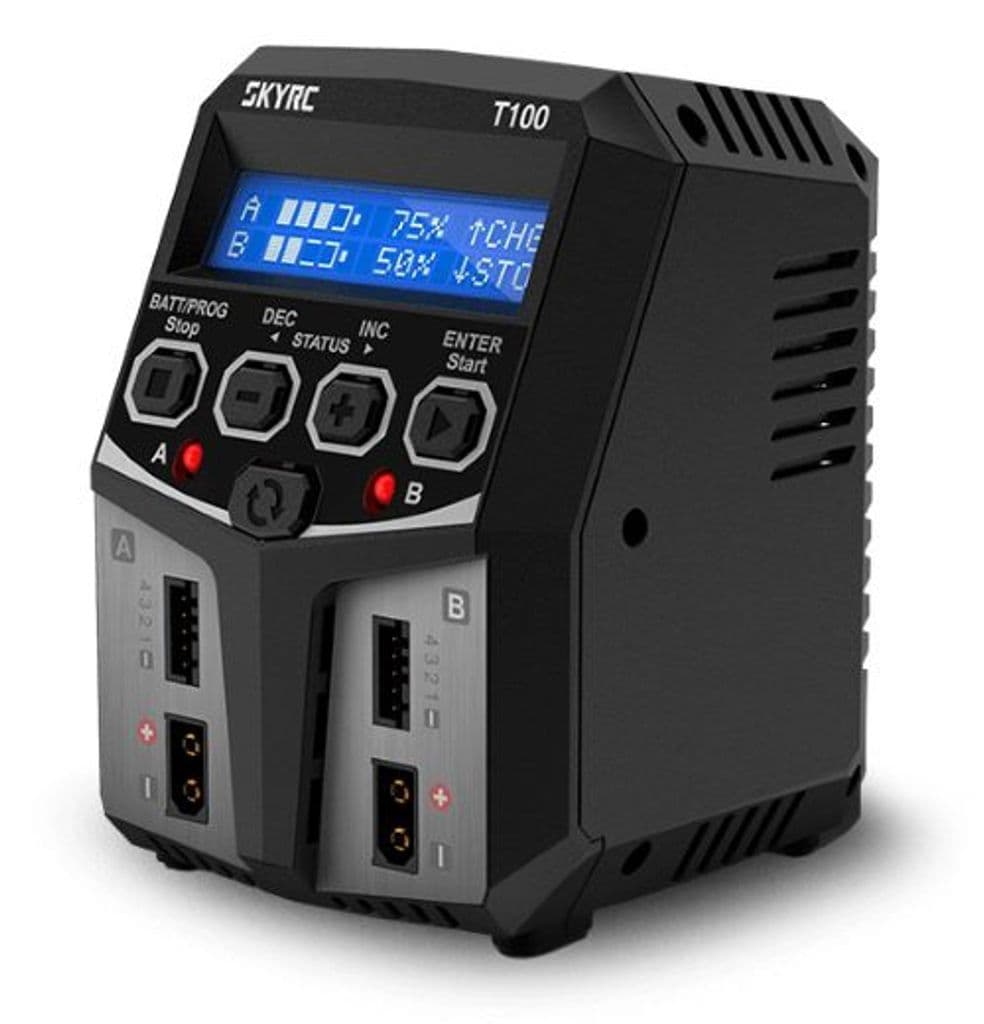 SkyRC T100 XT60 Lader 240VAC 0.1-5A 2x50W