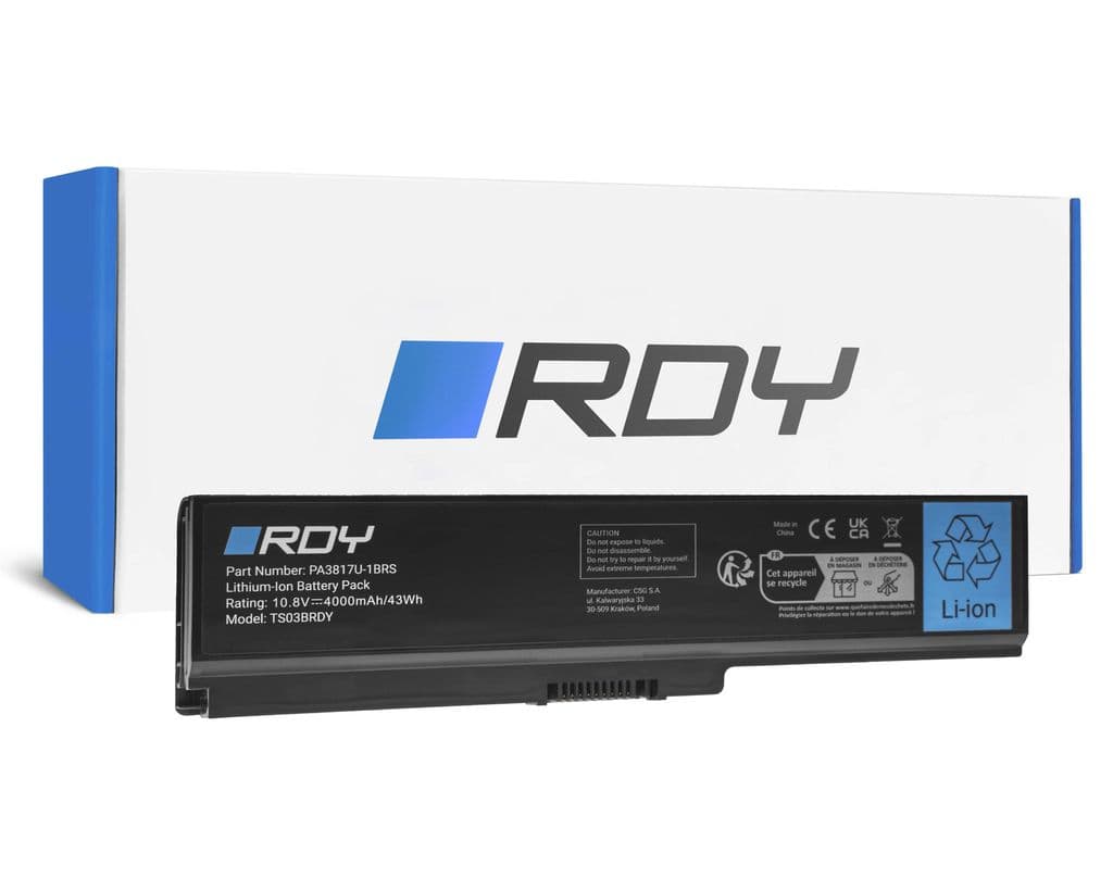 RDY PA3817U-1BRS / PA3818U-1BAS Laptopbatteri - Kompatibelt med Toshiba Satellite