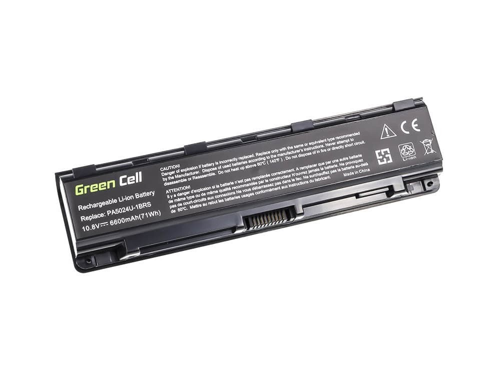 Green Cell-batteri til Toshiba Satellite C850 C855 C870 osv., 11,1 V 6600 mAh
