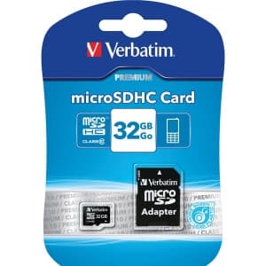 32GB, microSDHC Class 10 Verbatim inkl. SDHC-adapter - Minnekort