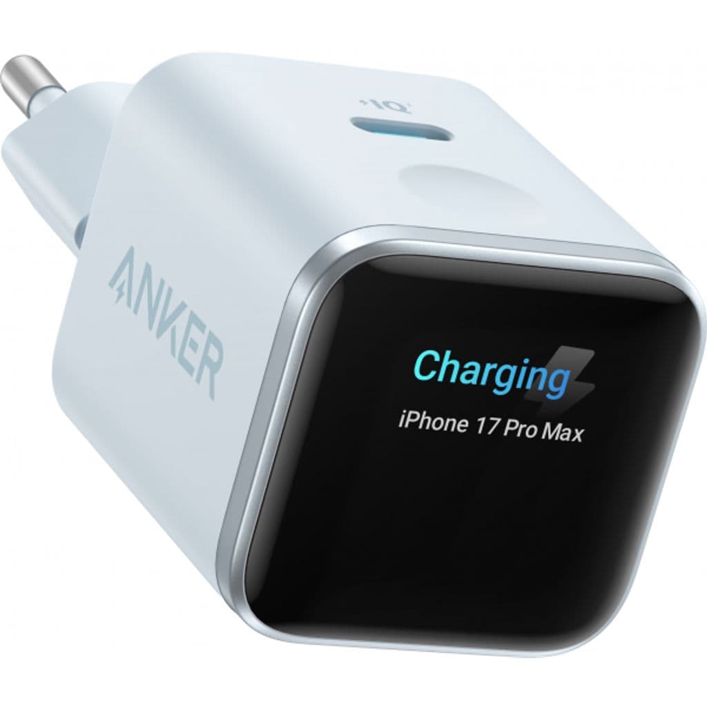 Anker Vegglader Nano Display, 45W, USB-C – Blå