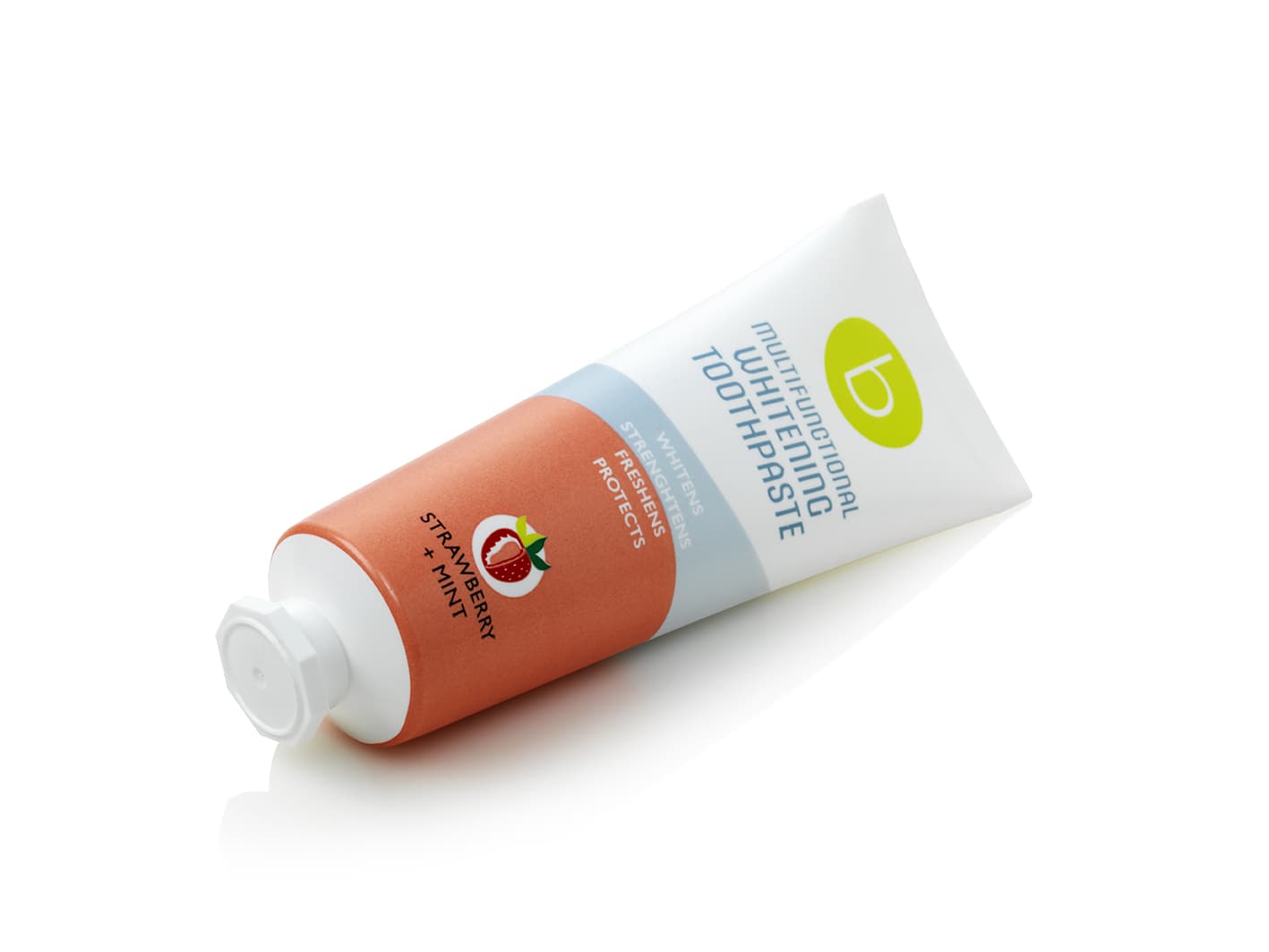 Multifunctional Whitening Tandkräm Jordgubb + Mint 25ml