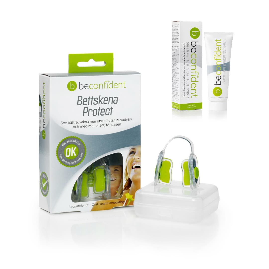 Beconfident® Bettskena + Super White &amp; Fresh tandkräm