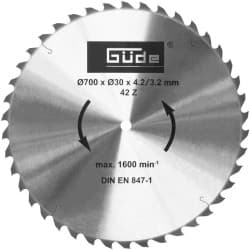 Güde HM sagblad til vedkappsag - Ø700 mm - 42 tenner
