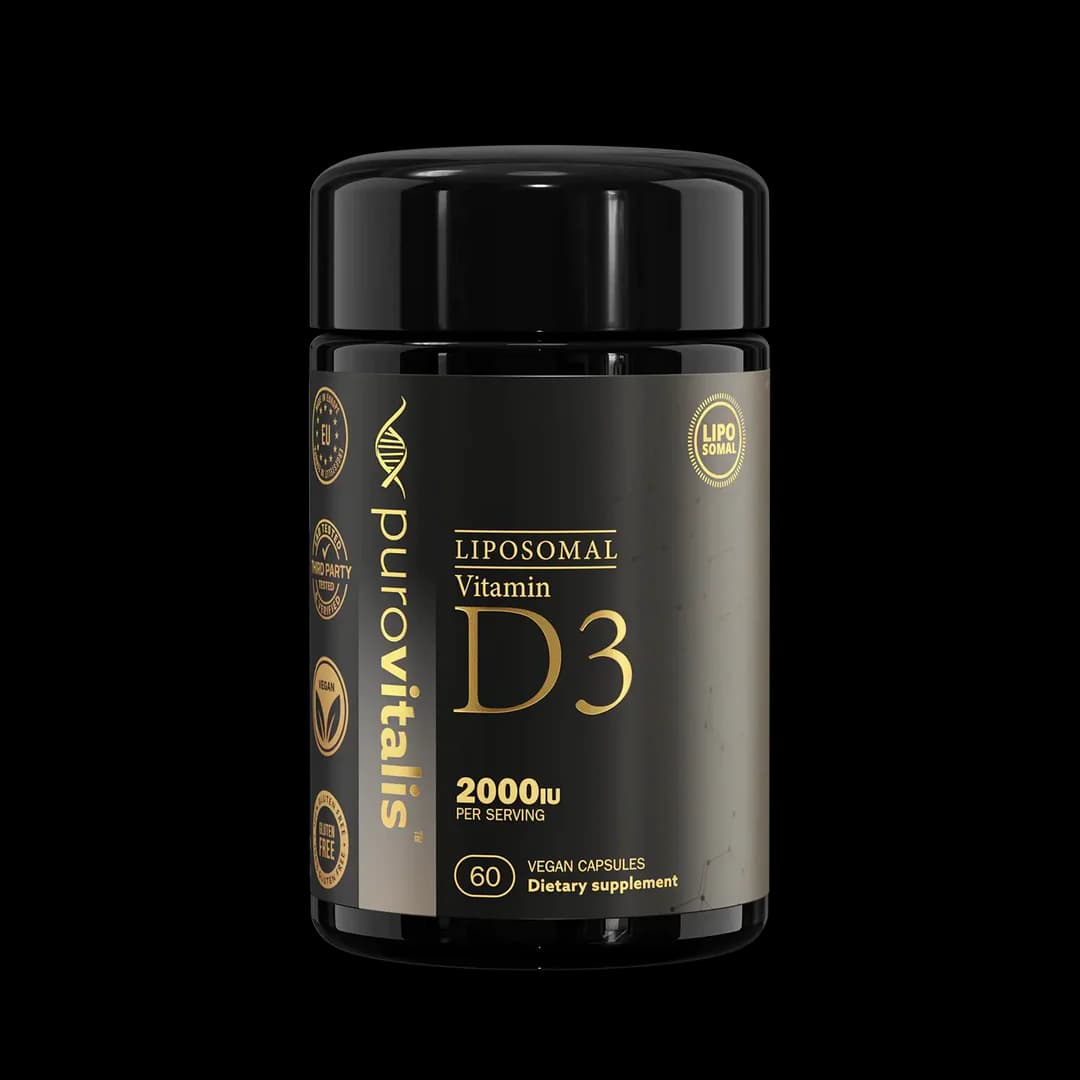 Liposomal Vitamin D3 60 Capsules Purovitalis Longevity