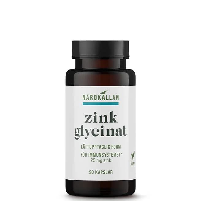 Zinkglycinat 90 kapslar Närokällan