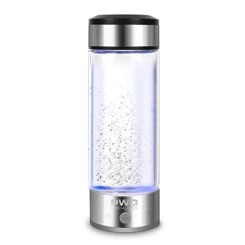 Hydrogen Water Bottle 420ml Silver PWO Specialisten