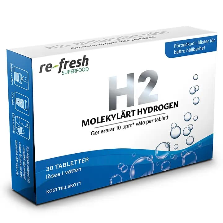 H2 Molecular Hydrogen 30 Tablets Re-fresh