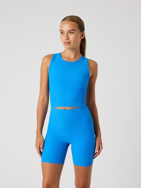Studio Ribbed Cropped Tank Top