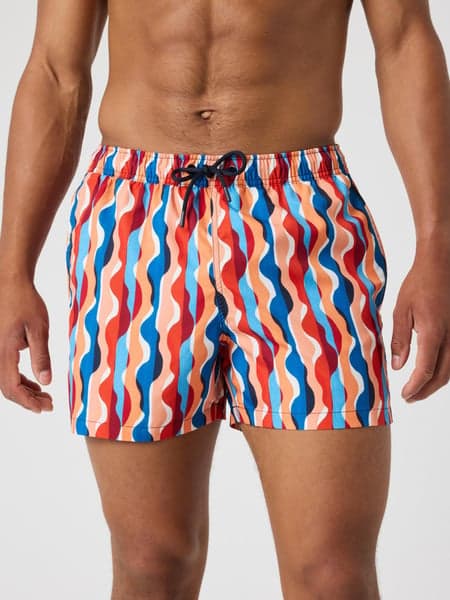 Borg Print Swim Shorts
