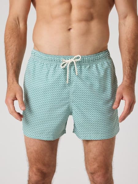 Borg Print Swim Shorts
