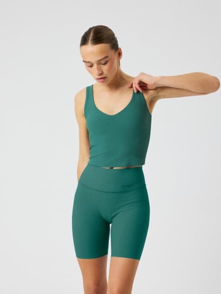 Studio Ribbed V-Neck Top