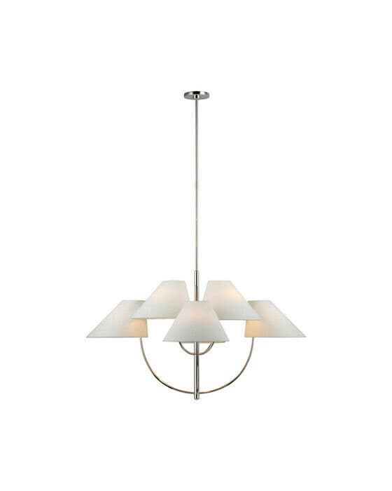 Kinsley Large Two-Tier Chandelier Nickel