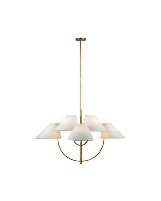 Kinsley Large Two-Tier Chandelier Brass