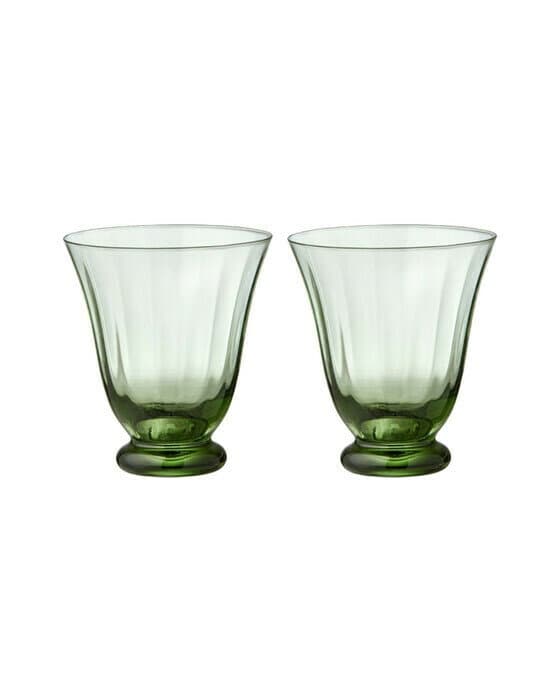 Olivia glass grønn 2-pakning