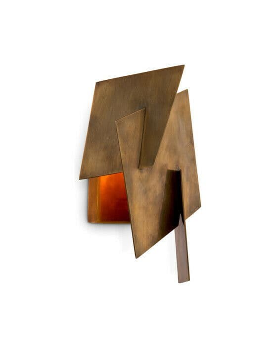 Origami Wall Lamp Vintage Brass