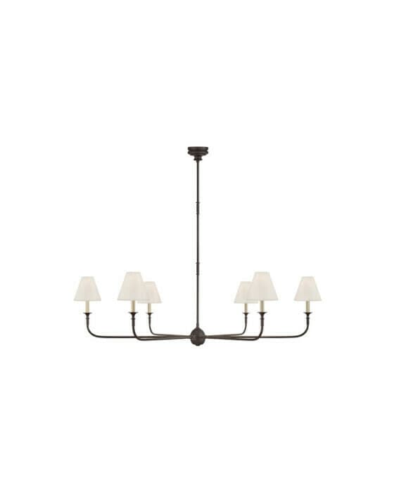 Piaf Grande Chandelier Aged Iron/Ebonized Oak