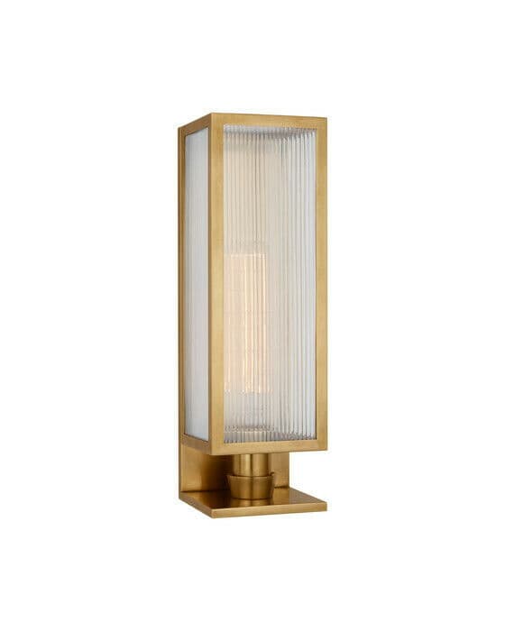 York 16" Single Box Sconce Soft Brass