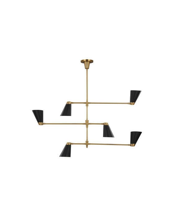 Signoret Chandelier Brass/Black L