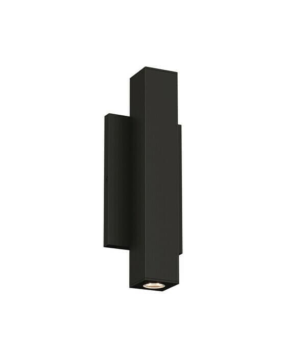 Chara 12" Square Outdoor Wall Sconce Black