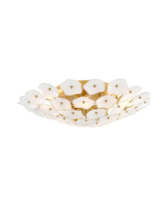 Leighton Flush Mount Soft Brass/Cream Large